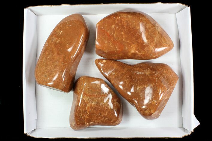 Lot: Lbs Free-Standing Polished Orange Calcite - Pieces #78120
